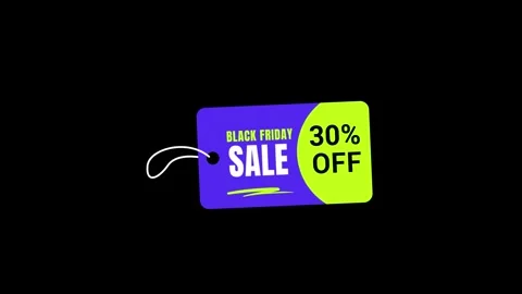 187 Animation Text Label Black Friday Sale 30 Vidéo 301559192