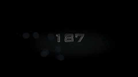 187 title metal text on black alpha channel background Stock Footage 295870014