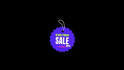 188 Animation Text Label Black Friday Sale 10 库存影片 301559249