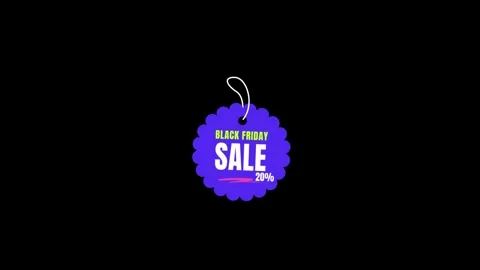 188 Animation Text Label Black Friday Sale 20 Stock-Footage 301559258