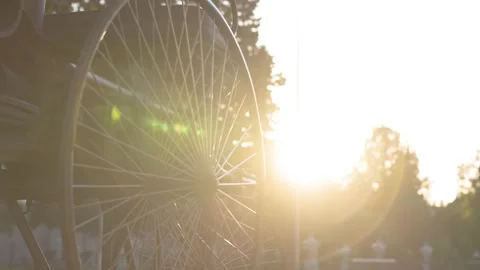 1886 first car, Benz, rusty and old  right to left Stock Footage 159889008