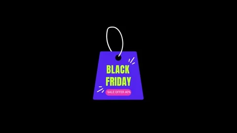 189 Animation Text Label Black Friday Sale 40 库存影片 301559304