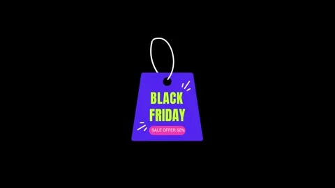 189 Animation Text Label Black Friday Sale 60 Vidéo 301559309