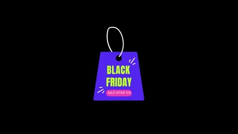 189 Animation Text Label Black Friday Sale 70 库存影片 301559310