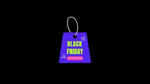 189 Animation Text Label Black Friday Sale 80 库存影片 301559314