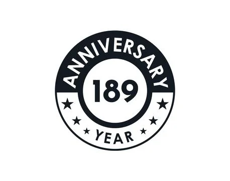 189 years anniversary badge vector design Stock Illustration