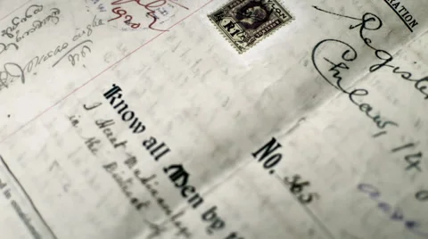 18s very old antique document Видео 60242807