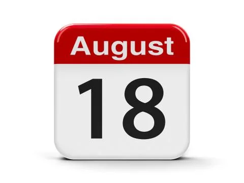 18th August Illustrazione stock