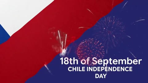 18th September Chile Independence Day celebration background. Vibrant patriotic Stock Footage 339543425
