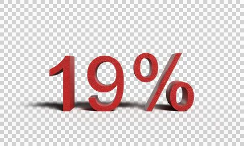 19% 36% red pink orange color number tax tariff vat import export cargo log.. Stock Illustration