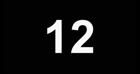 19. 4K Resolution. Countdown of 19 seconds, with black background Stock Footage 235912795