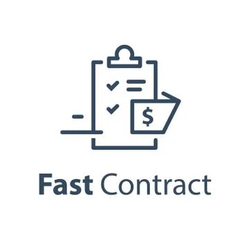 19 contract line 1 Ilustração Stock