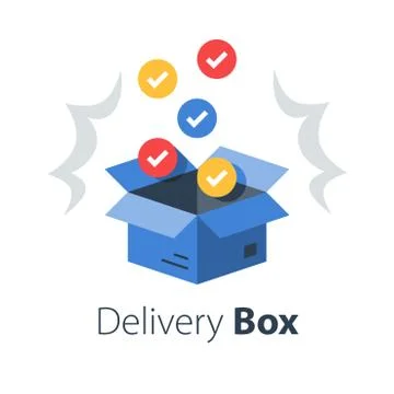 19 delivery box 1 Stock Illustration