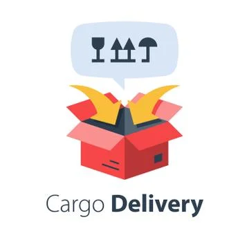19 delivery box 1 Illustrazione stock
