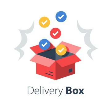 19 delivery box 1 Stock Illustration