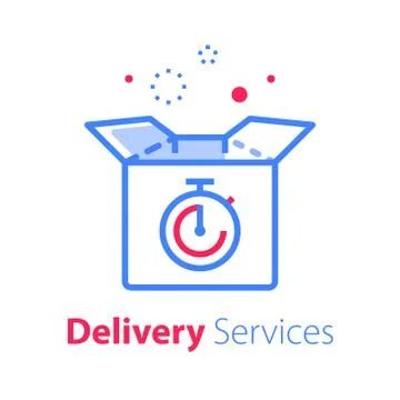 19 delivery box 1 스톡 일러스트