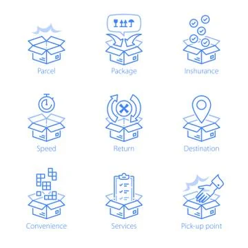 19 delivery box 30 Stock Illustration