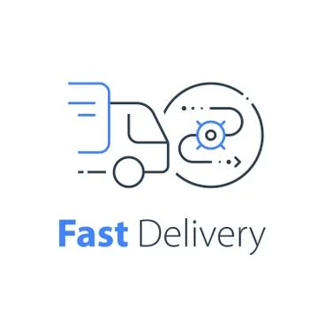 19 fast delivery 29 Illustrazione stock