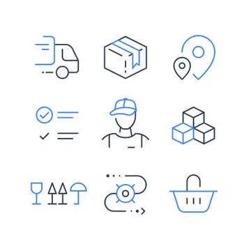 19 fast delivery set 1 Illustration