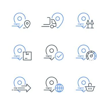 19 fast delivery set 3 Stock Illustration