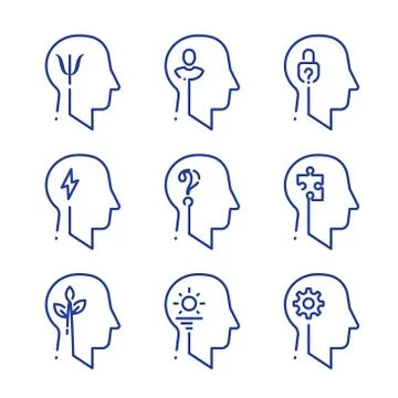 19 head line 122 Illustrazione stock