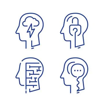 19 head line 59 Stock Illustration