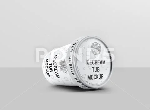19  Ice Cream Tub Mock-Up PSD Template