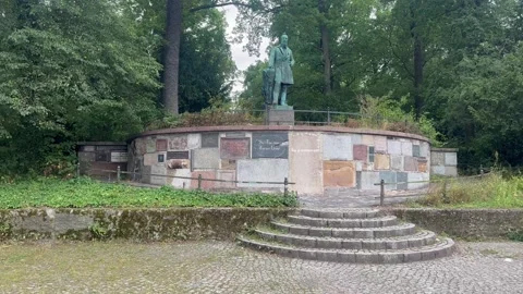 19, July, 2026,  Berlin Germany: Old Statue In Park Stock Footage 340108082