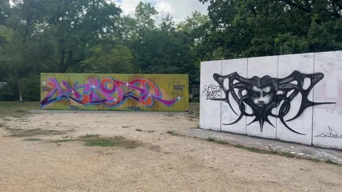19, July, 2026, Berlin Germany: Graffiti Walls Berlin Germany Stock Footage 340108140