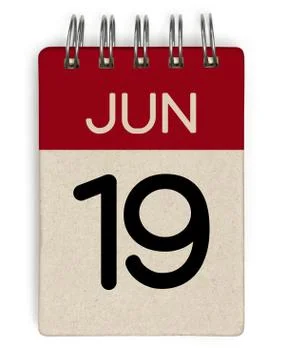 19 jun calendar Stock Illustration
