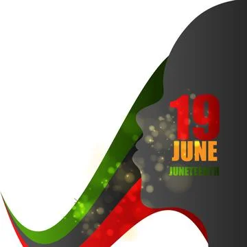 19 june Juneteenth celebration, vector banner Stock Illustration