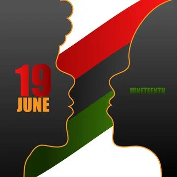 19 june Juneteenth celebration, vector banner Stock-Illustration