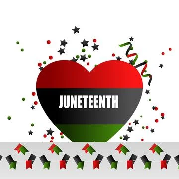 19 june Juneteenth celebration, vector banner Stock Illustration