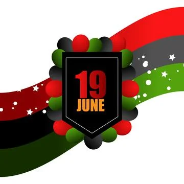 19 june Juneteenth celebration, vector banner Stock Illustration