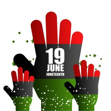 19 june Juneteenth celebration, vector banner Stock Illustration