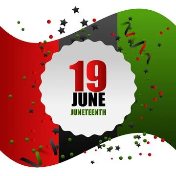 19 june Juneteenth celebration, vector banner Stock Illustration