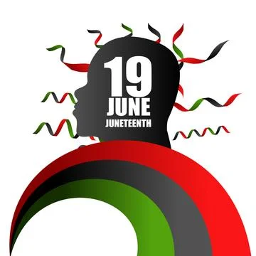 19 june Juneteenth celebration, vector banner Stock Illustration