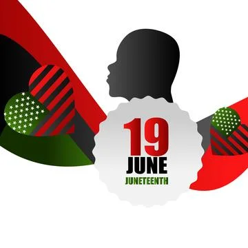 19 june Juneteenth celebration, vector banner 스톡 일러스트