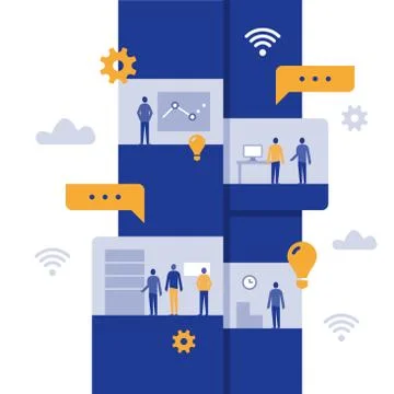 19 office building Stock Illustration