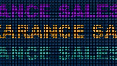 19 Text Animation with Graphics Led Panel Movement Clearance Sales Stockbeeldmateriaal 130791939