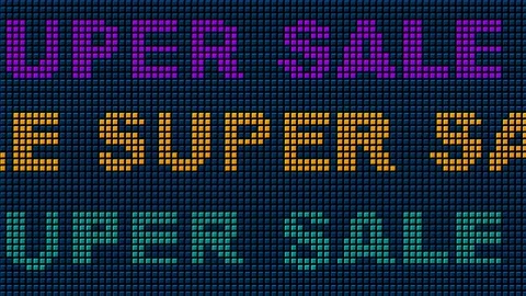 19 Text Animation with Graphics Led Panel Movement Super Sale Stockbeeldmateriaal 130794047