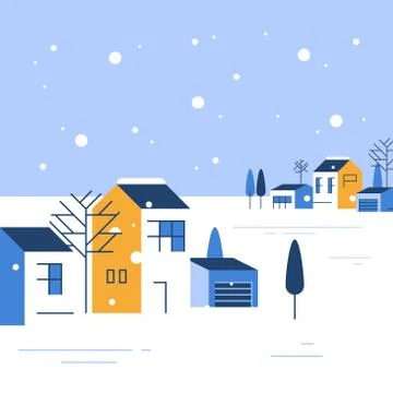 19 Town winter 1 Stock Illustration