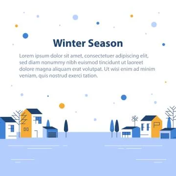 19 Town winter 1 Stock Illustration