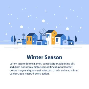 19 Town winter 1 Stock Illustration
