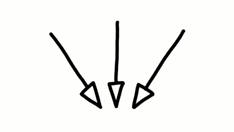 19. Triple Down Arrows Animation Hand Drawn Arrows Pointing Down in Loop wit Stock Footage 306864102