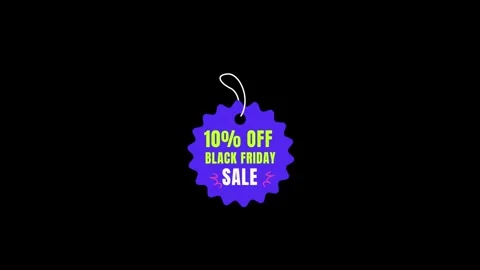 190 Animation Text Label Black Friday Sale 10 库存影片 301559324