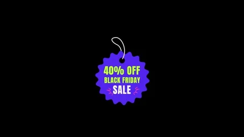 190 Animation Text Label Black Friday Sale 40 库存影片 301559343