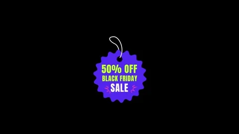 190 Animation Text Label Black Friday Sale 50 库存影片 301559346