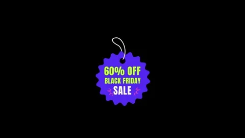 190 Animation Text Label Black Friday Sale 60 Vidéo 301559357