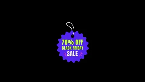 190 Animation Text Label Black Friday Sale 70 库存影片 301559367